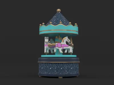 Carousel Music Box 3D model