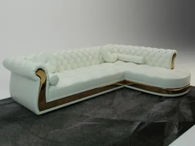 Luxury L-Shape module sofa 3D model