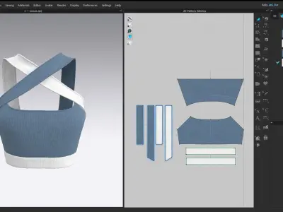 Female Tops Marvelous Designer 3D model