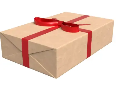 Wrapped Gift Box PBR 11 3D model