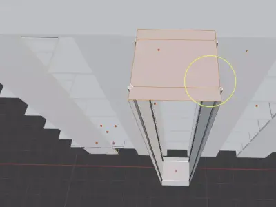 Pallet Storage Concrete Building with lift Free 3D model