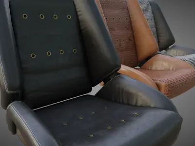 Car Seats GTS Classic GT Low-poly 3D model