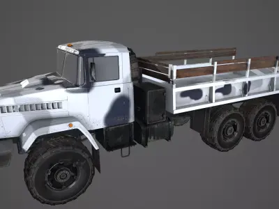 Kraz-6322 military truck 3D model