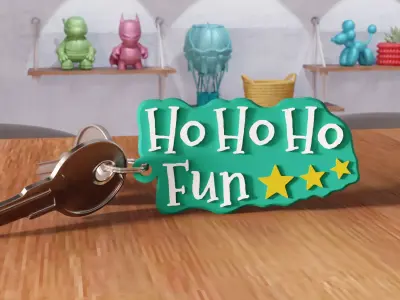 Ho Ho Ho Fun Keychain - 464 3D print model