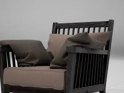 Gervasoni Gray Chair UE4 3D model