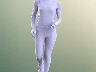 Diana 10872 - Athletic Woman Running Low-poly 3D model