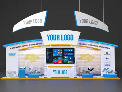 Exhibition Stand - 10m x 6m 3D model