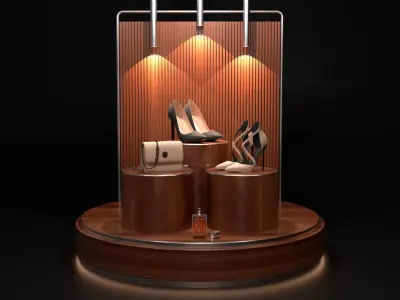 LuxExhibit Product Display Podium Low-poly 3D model