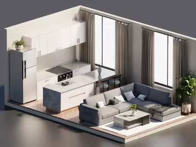 House interior 3D model