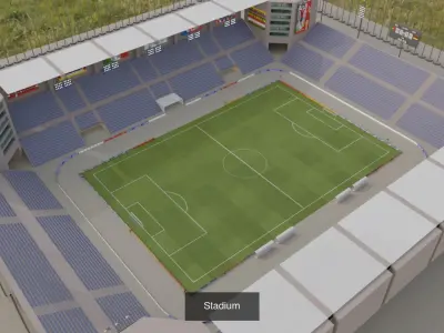 Football stadiums collection 3D Model Pack