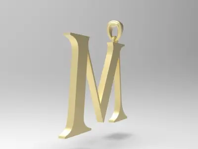 Alphabet Latin M 3D print model