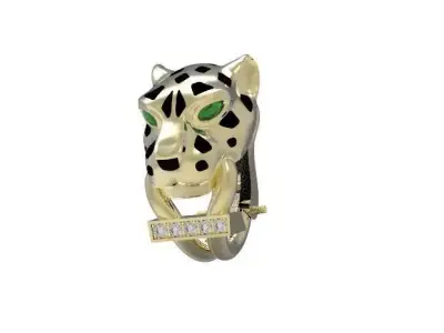 panter de earrings  3D print model