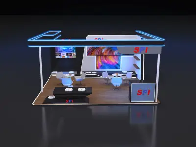 booth 6x6 open 3 side  3D model