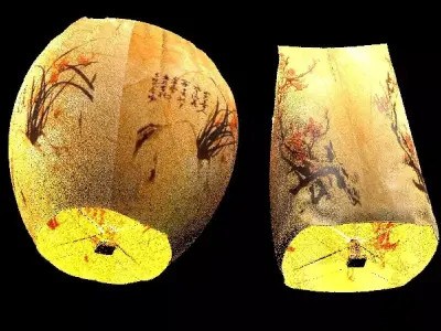 Chinese sky lantern Low-poly 3D model