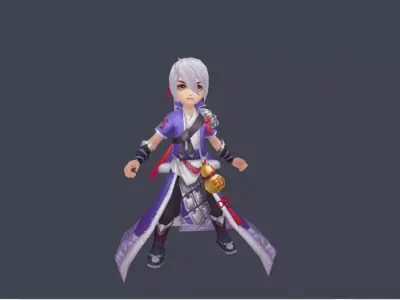 Character01 Warrior Low-poly 3D model