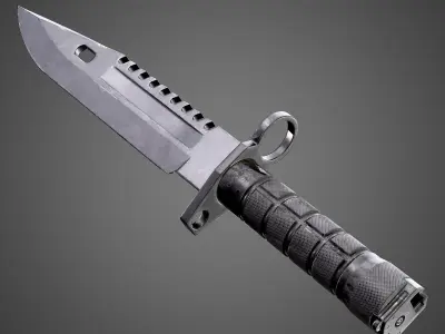M9 Bayonet Tactical Knife AAA Game Ready Asset Low-poly 3D model