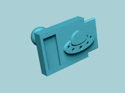 Stamp 19 - UFO Spaceship - Fondant Decoration Maker Toy 3D print model
