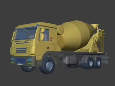 Generic Cement Mixer Truck - Concrete Mixer 3D model