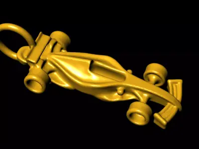 Racing car pendant charms - one inch pendant  3D print model