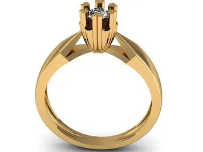 solitair ring 3D print model