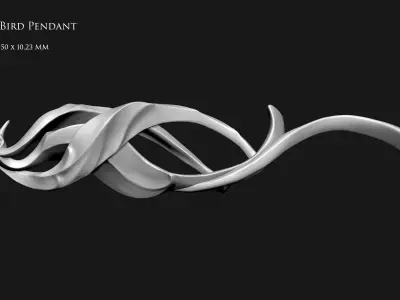 Slender Bird Pendant 3D print model