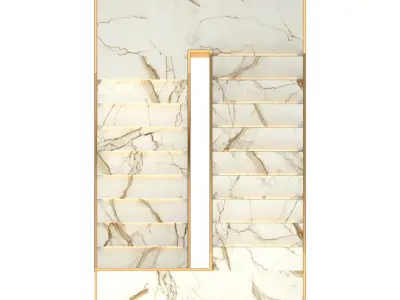 Modern luxury staircase 3D model