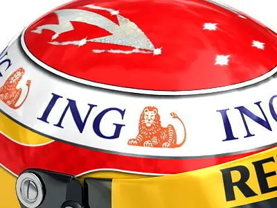 Helmet F1 2009 Fernando Alonso 3D model