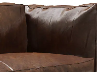 Restoration Hardware Sorensen Leather Sofa 3D model