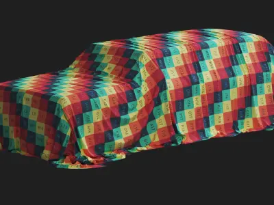 Retro Car Cover Collection 3D model