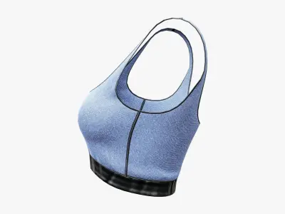 Sport Street Bra Low-poly 3D model