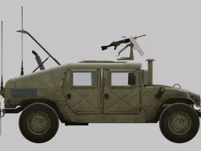 USA modern Humvee Military Armored vehicle 3d model 3D model