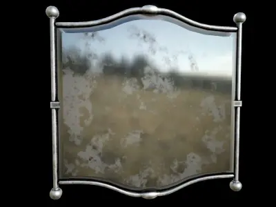 Wall Mirror  - game ready  Low-poly 3D model