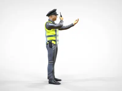 N2 Traffic Police with Radio 3D print model