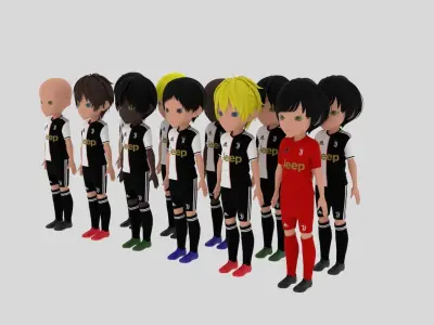 Juventus Soccer - Football Team Low-poly 3D model