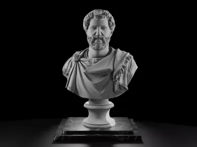 Roman Emperor Antoninus Pius Bust AD 140 3D Model Printable 3D model