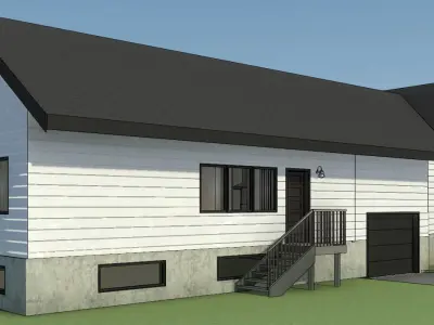 BI-GENERATIONAL COMPLETE 3D HOUSE MODEL WITH FUNITURES  3D model