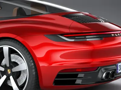 Porsche 911 Targa 4S heritage 2021 3D model