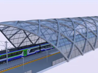 Station with Hitachi HTR 412 3D model