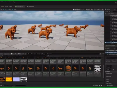 Dachshund Puppy Dog Low-poly 3D model