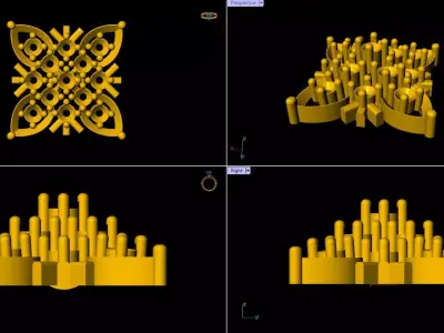 Women Tops Earring - 0024 3D print model