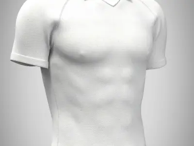 Football jersey mens t-shirt Marvelous Designer  UV map 3D model