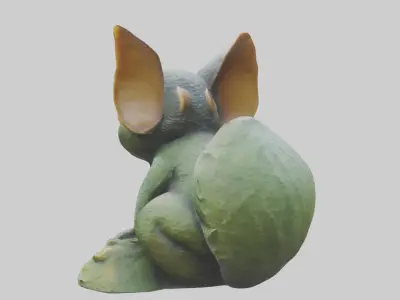 Bush Baby statue model 3D model