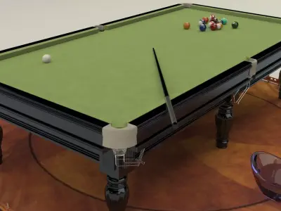 Chinese gold ingot with pool table 3D model