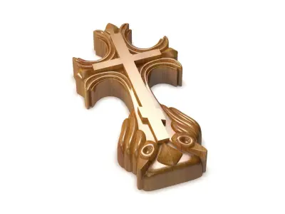 Cross 3D print source model 3D model