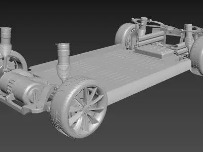Tesla Model S Chassis 3D model