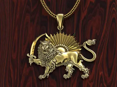 PAHLAVI dynasty PENDANT 3D print model