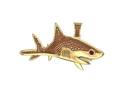 shark pendant 3D print model purchase