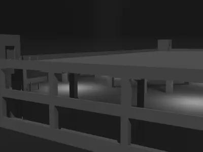 Parking Garage Low-poly 3D model
