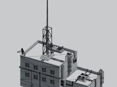 Futuristic Building  Free low-poly 3D model