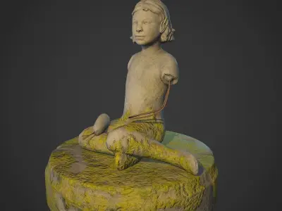 soviet sculpture Low-poly 3D model